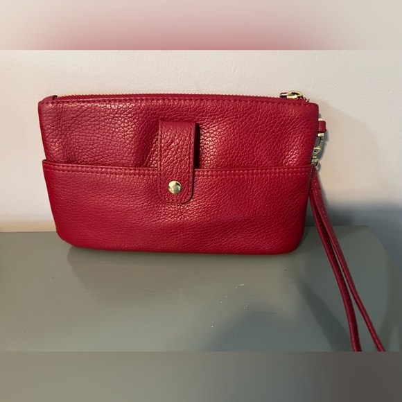 Lodis red leather wristlet - Picture 2 of 5
